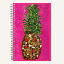 Pineapple Spiral Notebook (Hard Cover)