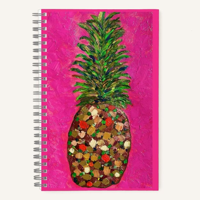 Pineapple Spiral Notebook (Hard Cover) (Front)