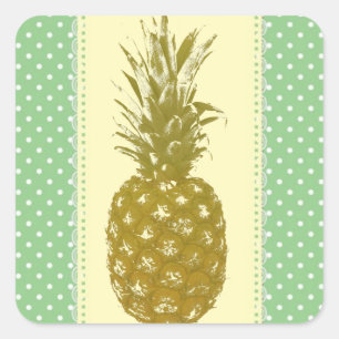 Pineapple Square Sticker