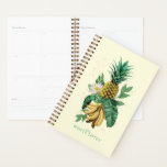 Pineapple Suite at The White Lotus Planner<br><div class="desc">Immerse yourself in the lush, luxurious world of HBO's The White Lotus with this officially licensed Pineapple Suite tropical design. Featuring a vibrant pineapple, a bunch of golden bananas, lush green foliage, and the serene elegance of a white lotus bloom, this artwork radiates island sophistication. Perfect for fans of the...</div>