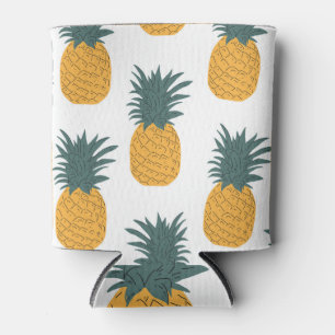 Pineapple Summer: Colourful Vintage Print. Can Cooler