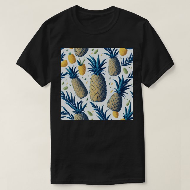 Pineapple Summer Pattern fruit pattern lover T-Shirt (Design Front)