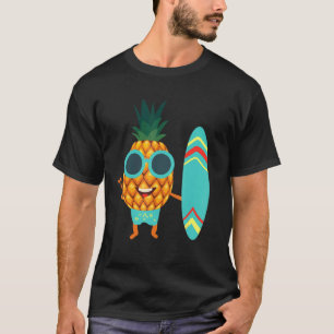Pineapple Summer Surf Sunglasses Aloha Beaches Haw T-Shirt