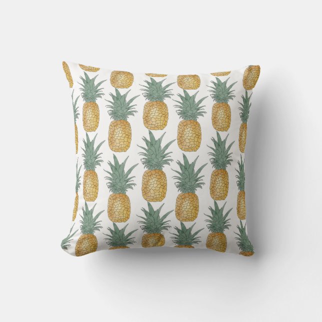 Pineapple summer tropical tropics cushion (Front)