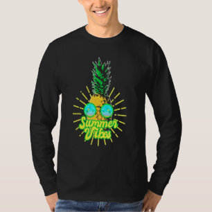 Pineapple Sunglasses Beaches Hawaiian Summer Vibes T-Shirt