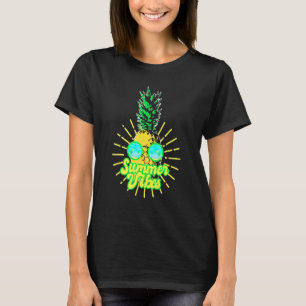 Pineapple Sunglasses Beaches Hawaiian Summer Vibes T-Shirt
