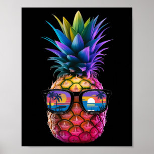 Pineapple Sungles Aloha Beaches Hawaii Party Hawai Poster