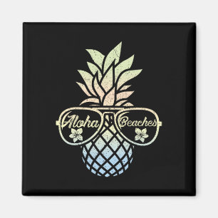 Pineapple Sungles Funny Aloha Beaches Hawaiian Haw Magnet