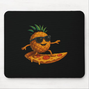 Pineapple Surfing Pizza Slice Funny Summer Tropica Mouse Pad