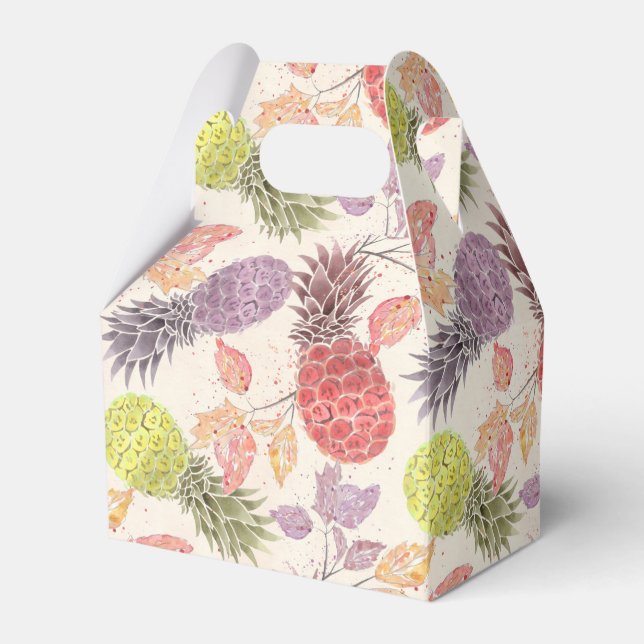 Pineapple, sweet couple favour box (Front Side)
