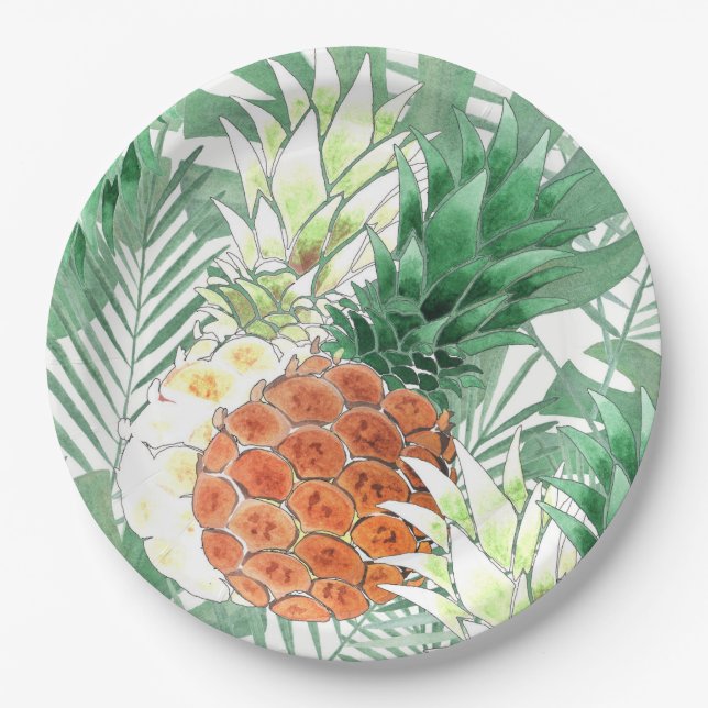 Pineapple, sweet couple, fruit paper plate (Front)