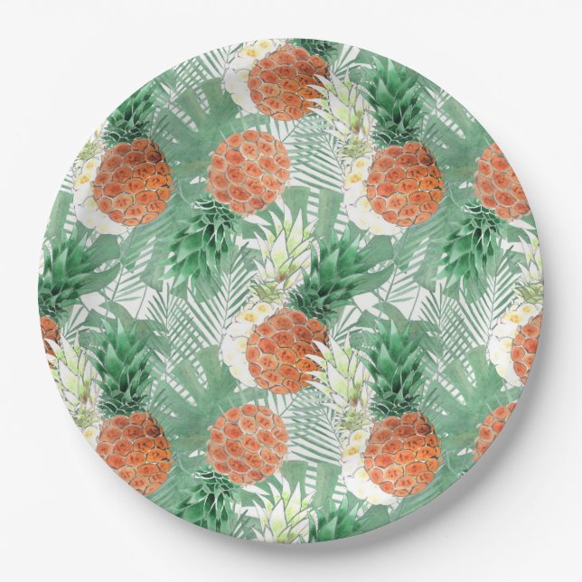 Pineapple, sweet couple, fruit paper plate (Front)