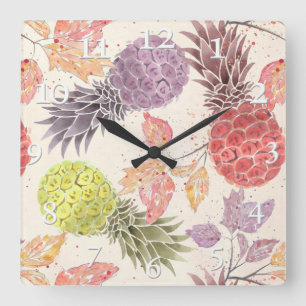 Pineapple, sweet couple, fruit round clock