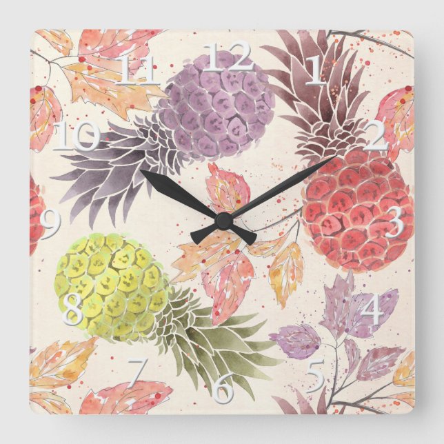 Pineapple, sweet couple, fruit round clock (Front)