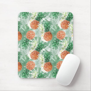 Pineapple, sweet couple, fruit, watercolor mouse pad