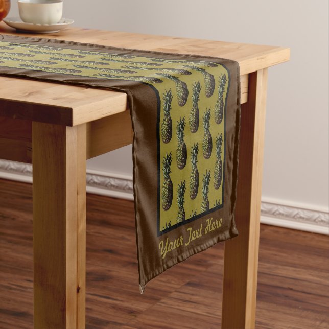 Pineapple Table Runner - Optional Personalisation (In Situ)