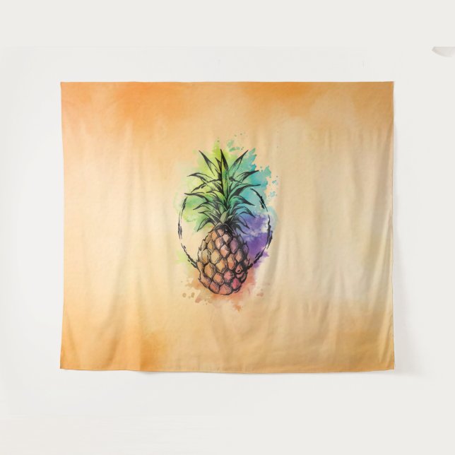 Pineapple Tapestry (Front (Horizontal))