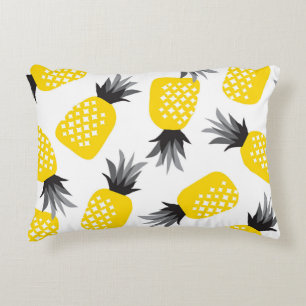 Pineapple Texture, Vintage Summer Pattern. Decorative Cushion