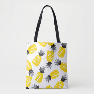 Pineapple Texture, Vintage Summer Pattern. Tote Bag