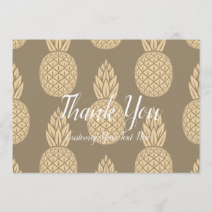 Pineapple Thank You Gold Card