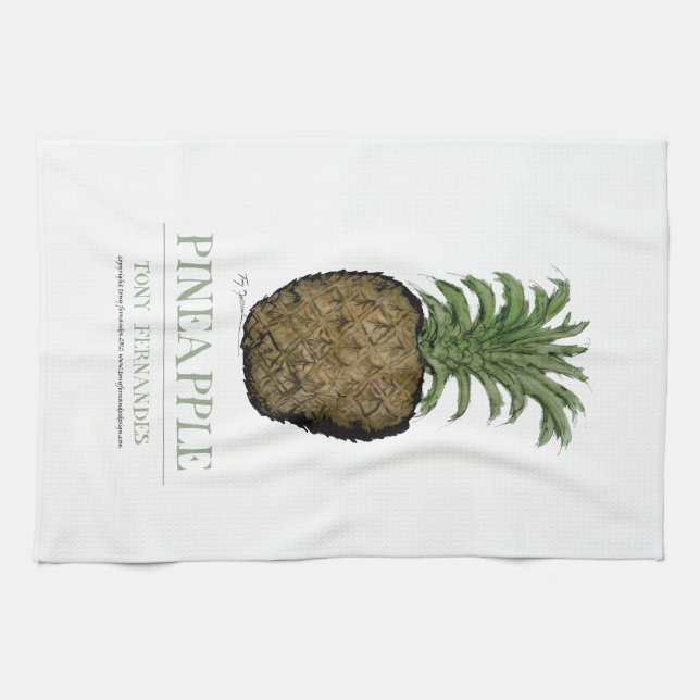 pineapple, tony fernandes tea towel (Horizontal)