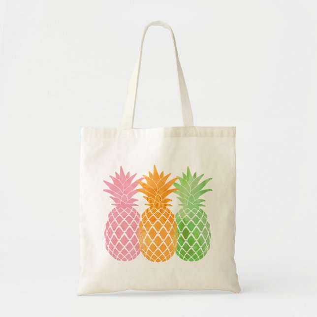 Pineapple Tote bag,beach tote bag (Front)