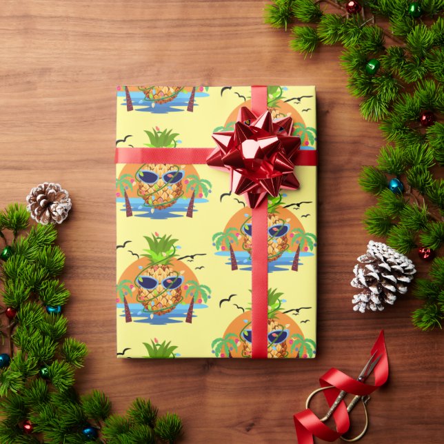 Pineapple Tropical Christmas Gift Wrapping Paper (Holiday Gift)