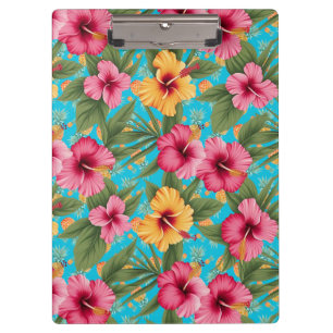 Pineapple tropical floral clipboard