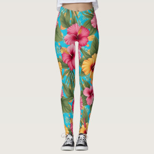 Pineapple tropical floral leggings