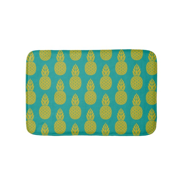 Pineapple Tropical Fruit Bath Mat (Front)