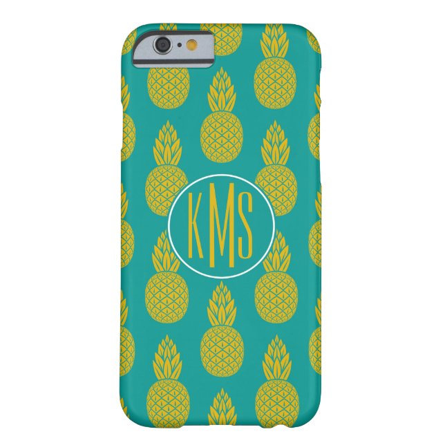 Pineapple Tropical Fruit | Monogram Case-Mate iPhone Case (Back)