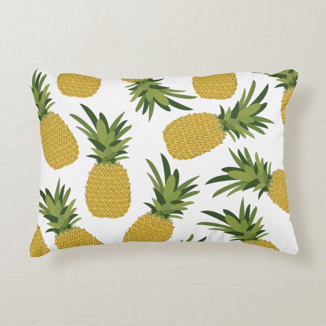Pineapple Tropical Fruit Pattern Decorative Cushion (Front)