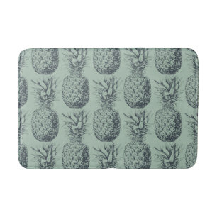 Pineapple, tropical fruit pattern design bath mat