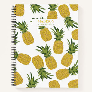 Pineapple Tropical Fruit Pattern Notebook