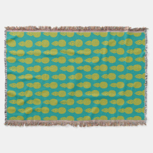 Pineapple Tropical Fruit Throw Blanket