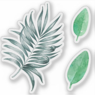Pineapple Tropical fruits & leaf watercolor paint