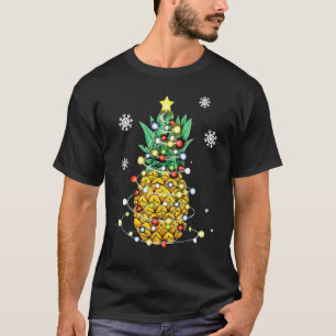 Pineapple Tropical Fruits Pineapple Christmas Ligh T-Shirt