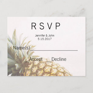 Pineapple Tropical RSVP Cards