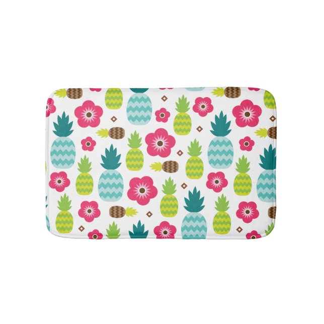 Pineapple Tropical Summer Bath Mat (Front)