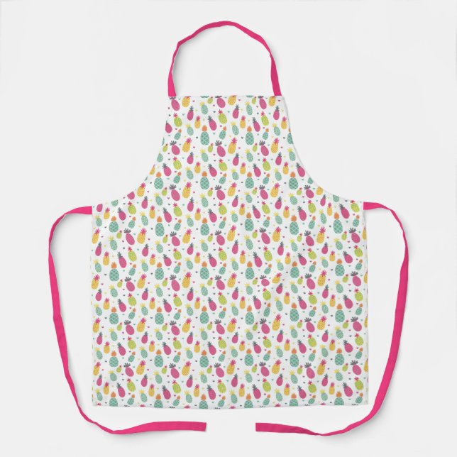 Pineapple tropical summer fruit apron (Front)