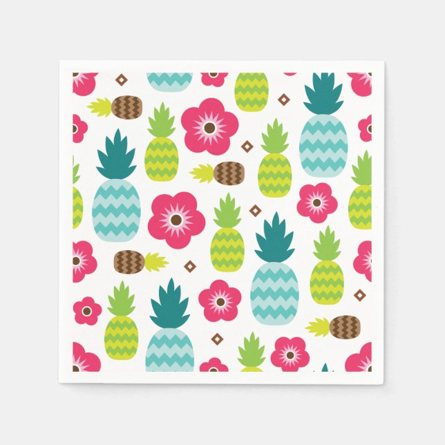 Pineapple Tropical Summer Napkin (Front)