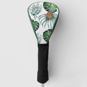 Pineapple Tropical Watercolor Jungle Palm Pattern Golf Head Cover