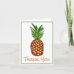 Pineapple Tropical Watercolor Thank You Card