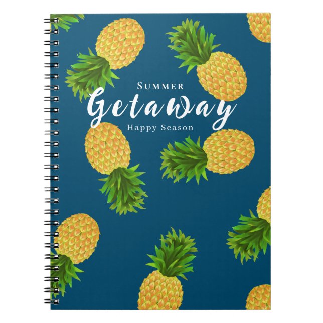 Pineapple Turquoise Notebook (Front)