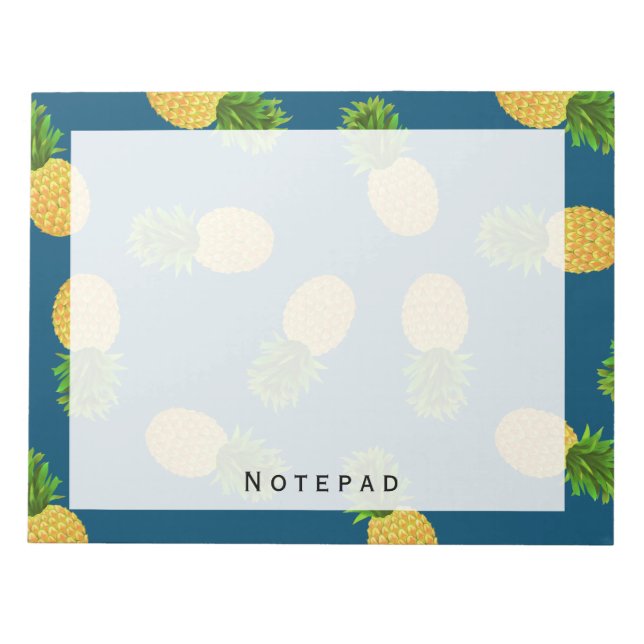 Pineapple Turquoise Notepad (Front)