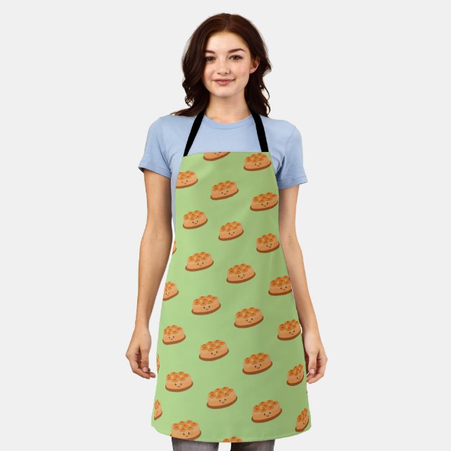 Pineapple Upside Down Cake Apron (Worn)