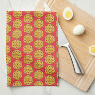 Pineapple Upside Down Cake Cherries Baking Dessert Tea Towel
