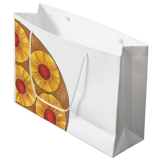 Pineapple Upside Down Cake Cherry Foodie Gift Bag (Front Angled)