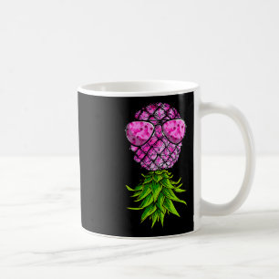Pineapple Upside Down Pink Ribbon Breast Cancer Aw Coffee Mug
