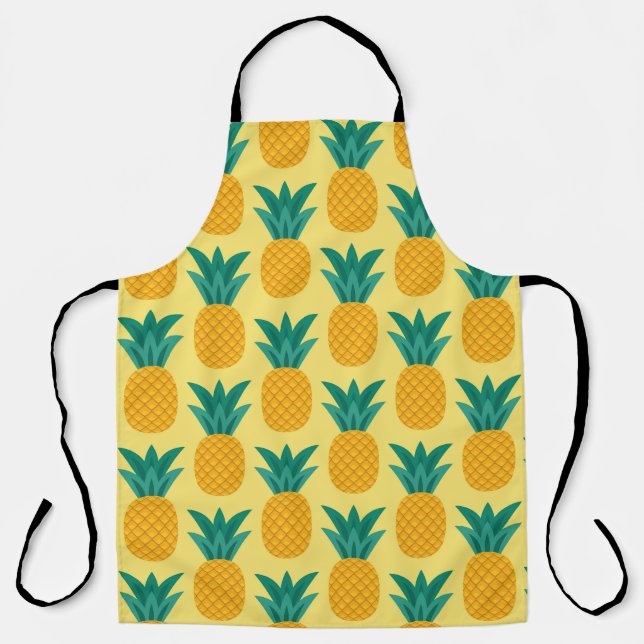 Pineapple Vintage: Fruitful Pattern Delight. Apron (Front)